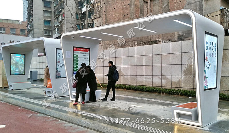 廣東深圳城市現代公交車站臺案例
